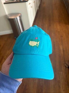 Masters Bright Teal Hat with Embroidered Logo 2015